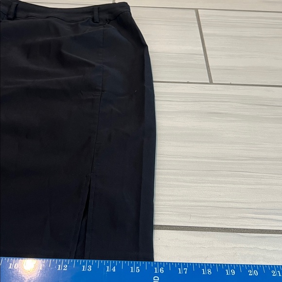NWT Kate Kasin High-Waisted Stretch Pencil Skirt with Slit Black Size Small - Picture 4 of 8